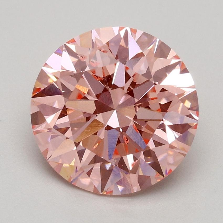 2.07 Ct. Fancy Intense Pink Round Lab Grown Diamond