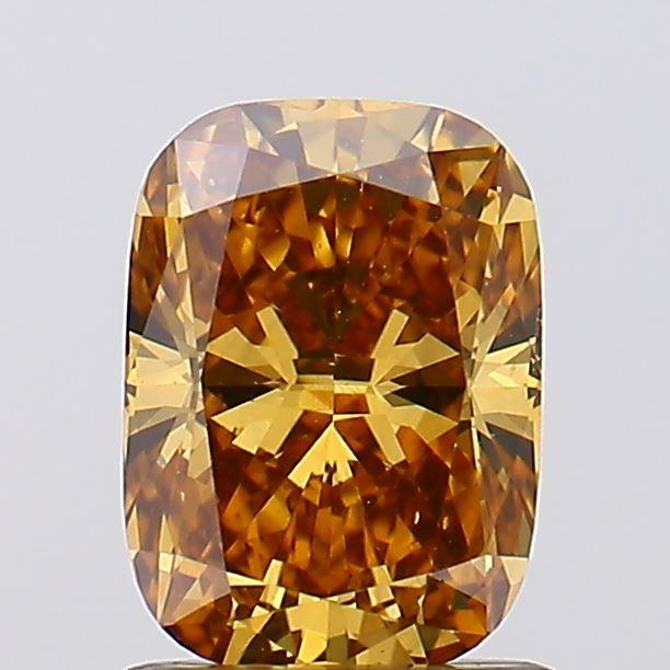 1.06 Ct. Fancy Yellowish Brown Cushion Lab Grown Diamond