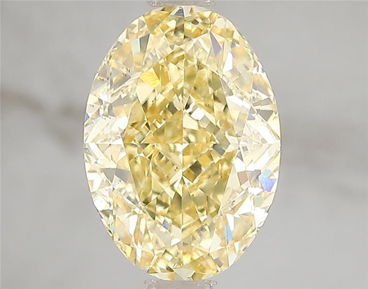 3.07 Ct. Fancy Vivid Yellow Oval Lab Grown Diamond