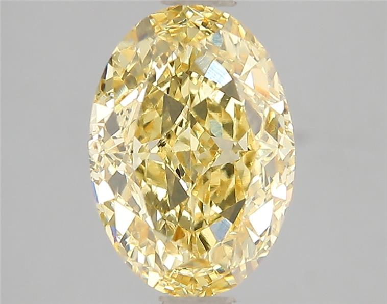 3.00 Ct. Fancy Vivid Yellow Oval Lab Grown Diamond