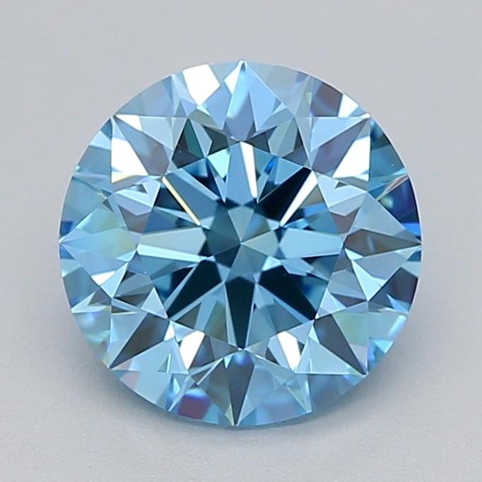 1.51 Ct. Fancy Vivid  Blue Round Lab Grown Diamond