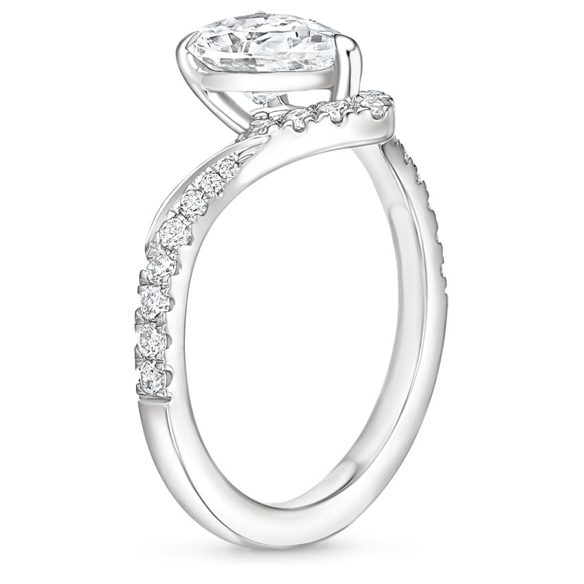 Platinum Elongated Chiara Diamond Ring (1/4 ct. tw.), large side view