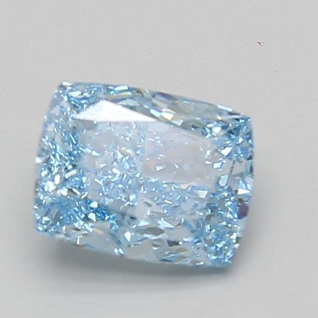 1.55 Ct. Fancy Vivid Blue Cushion Lab Grown Diamond