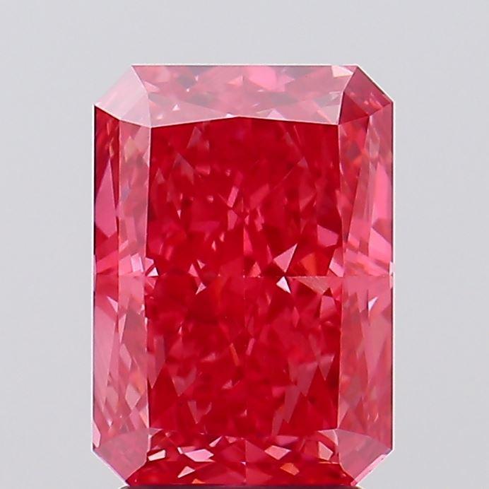 3.09 Ct. Fancy Vivid Pink Radiant Lab Grown Diamond