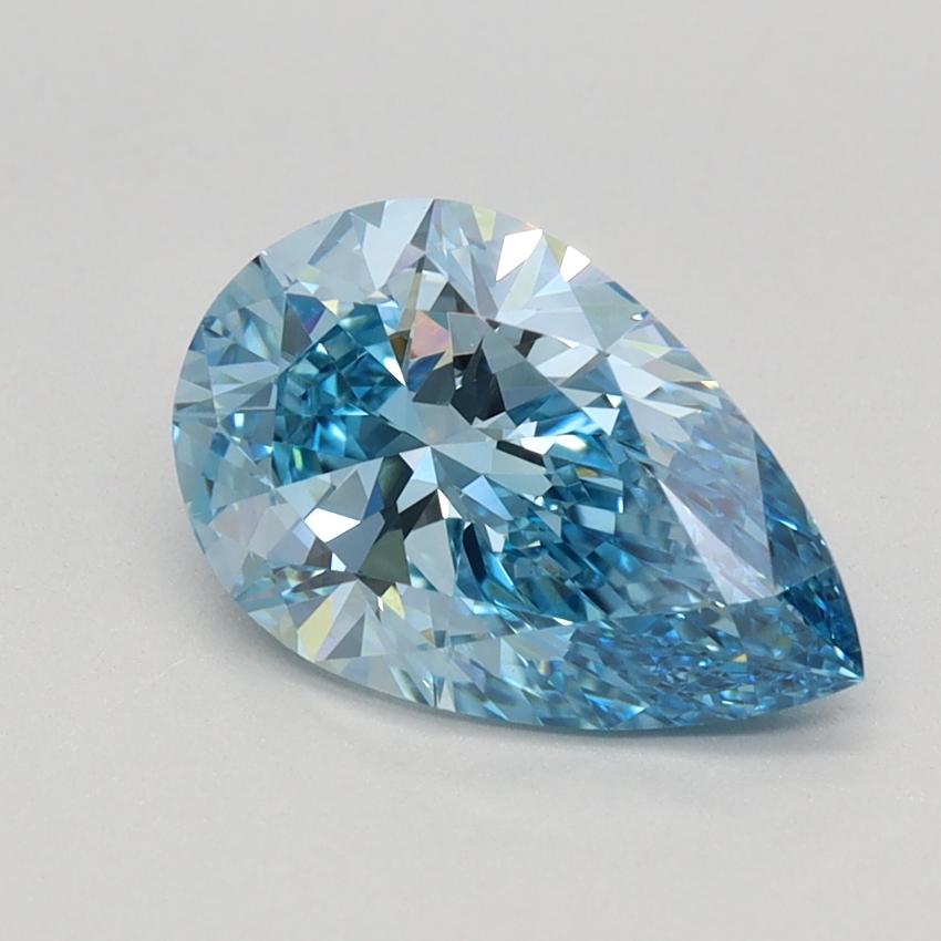1.58 Ct. Fancy Vivid Blue Pear Lab Grown Diamond