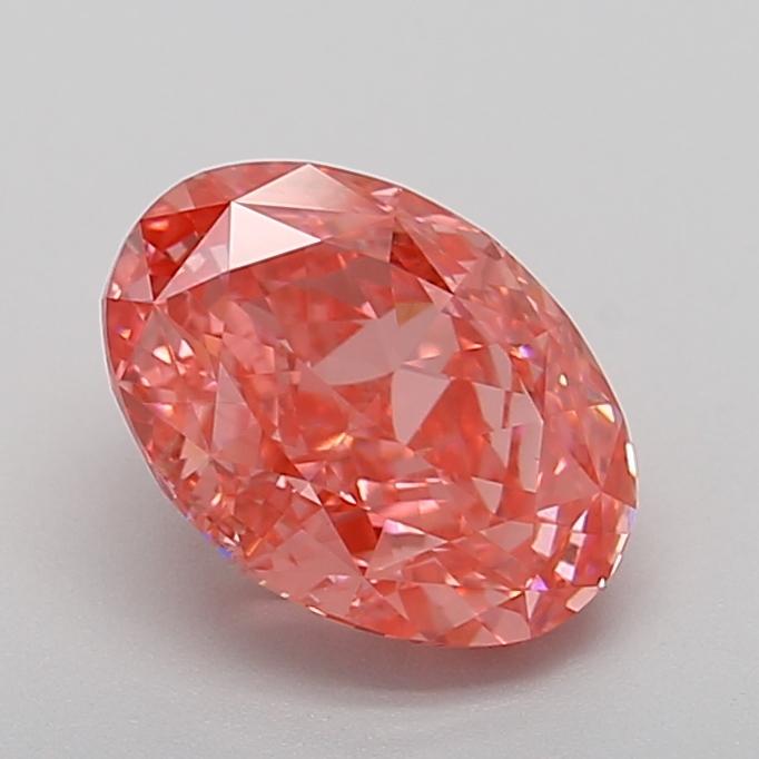 2.52 Ct. Fancy Vivid Pink Oval Lab Grown Diamond