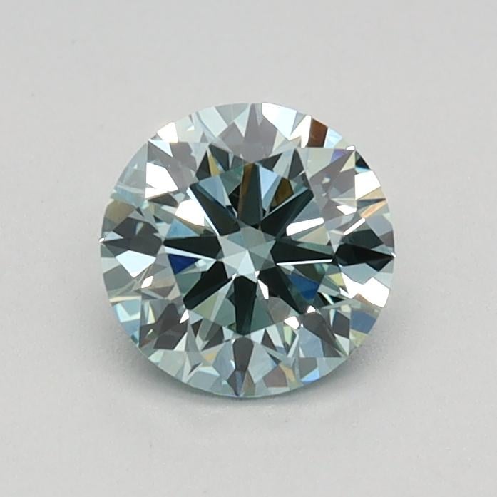 0.54 Ct. Fancy Intense Bluish Green Round Lab Grown Diamond