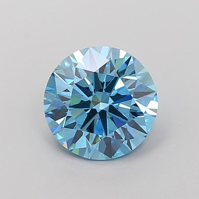 1.69 Ct. Fancy Vivid Blue Round Lab Grown Diamond