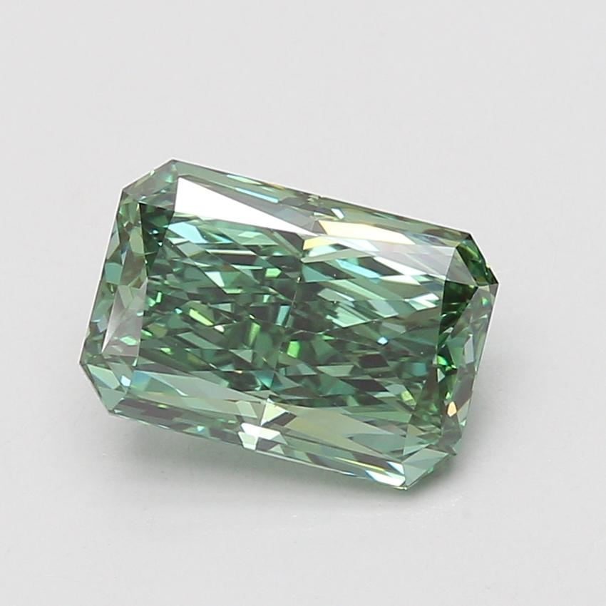 3.10 Ct. Fancy Vivid Green Radiant Lab Grown Diamond