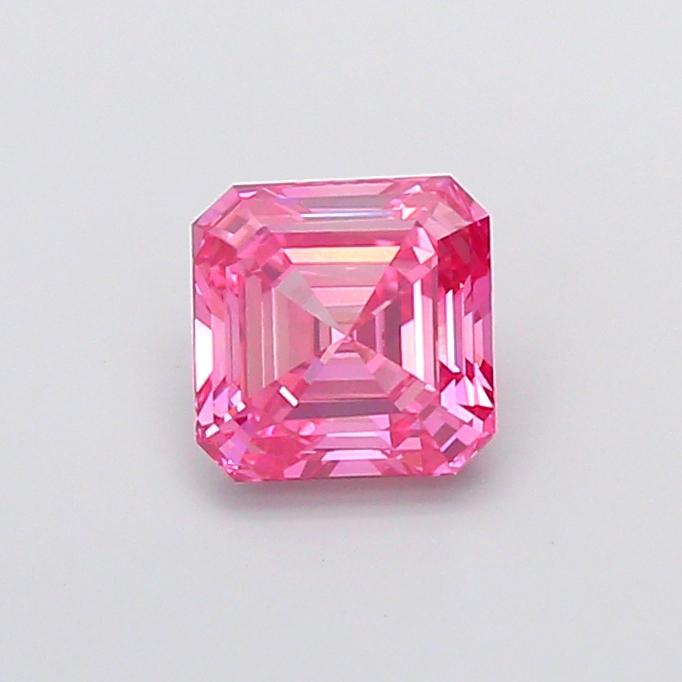 1.55 Ct. Fancy Vivid  Pink Asscher Lab Grown Diamond