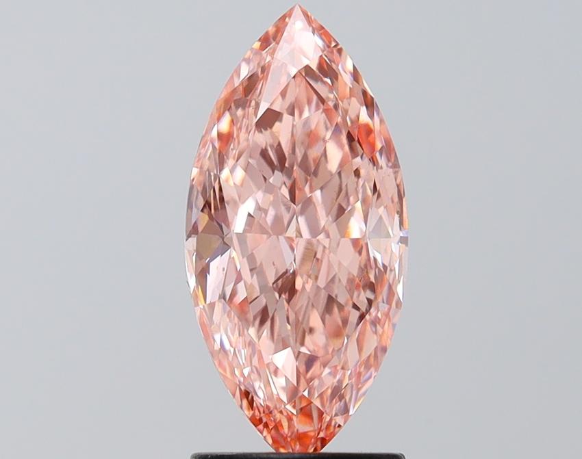 2.01 Ct. Fancy Vivid Pink Marquise Lab Grown Diamond