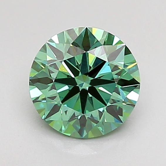 1.00 Ct. Fancy Vivid Green Round Lab Grown Diamond