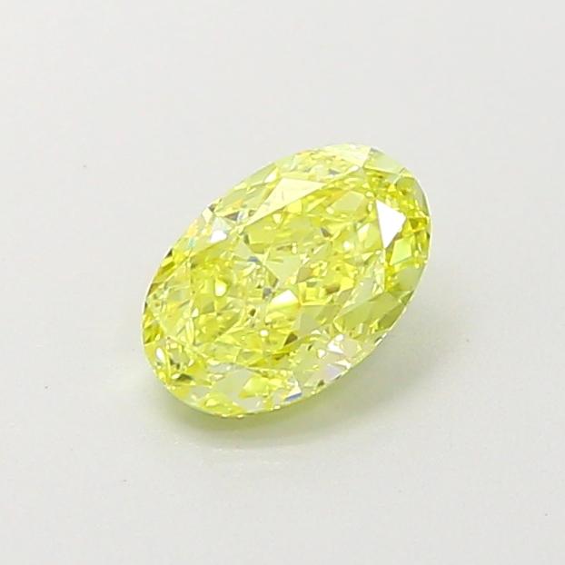 0.52 Ct. Fancy Intense Yellow Oval Lab Grown Diamond
