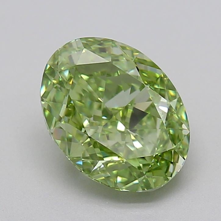 2.07 Ct. Fancy Vivid  Green Oval Lab Grown Diamond