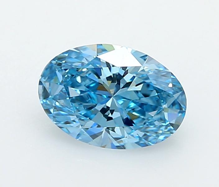 1.13 Ct. Fancy Vivid  Blue Oval Lab Grown Diamond
