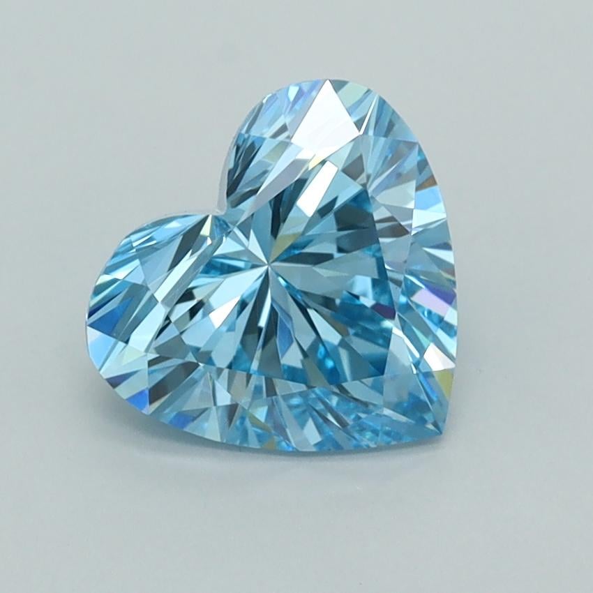 1.50 Ct. Fancy Vivid  Blue Heart Lab Grown Diamond