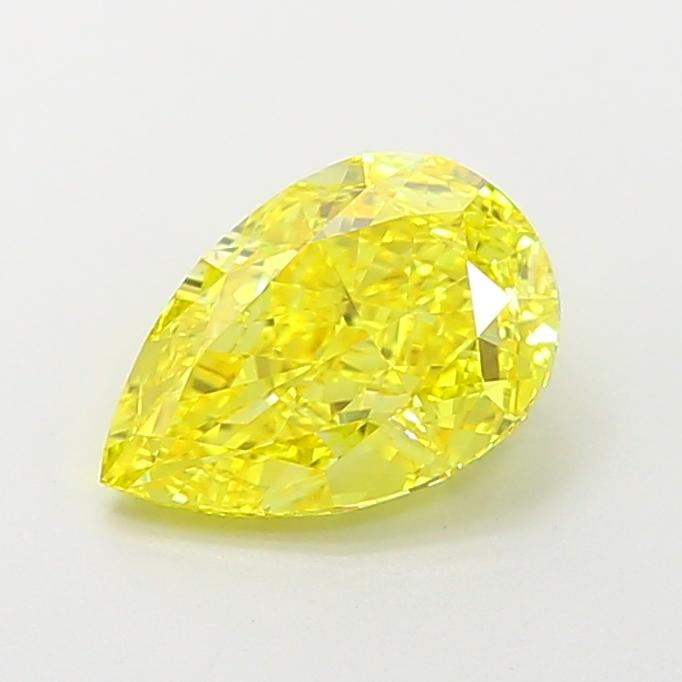 1.67 Ct. Fancy Vivid  Yellow Pear Lab Grown Diamond