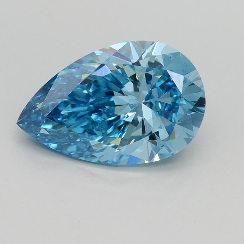 2.02 Ct. Fancy Vivid Blue Pear Lab Grown Diamond