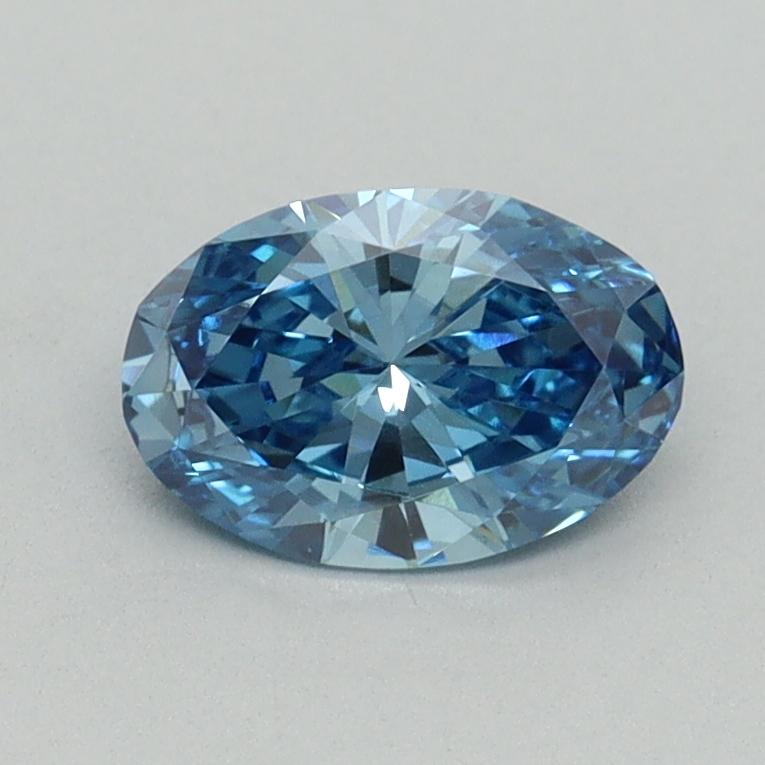 0.74 Ct. Fancy Vivid Blue Oval Lab Grown Diamond