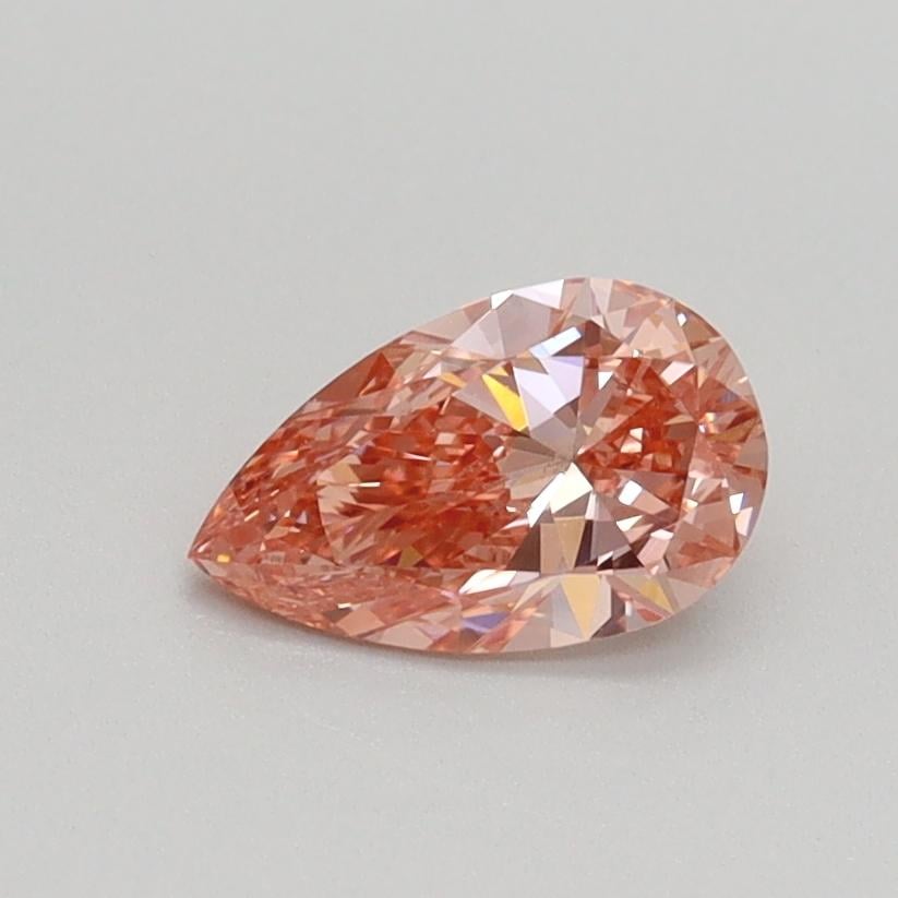 0.55 Ct. Fancy Intense Pink Pear Lab Grown Diamond