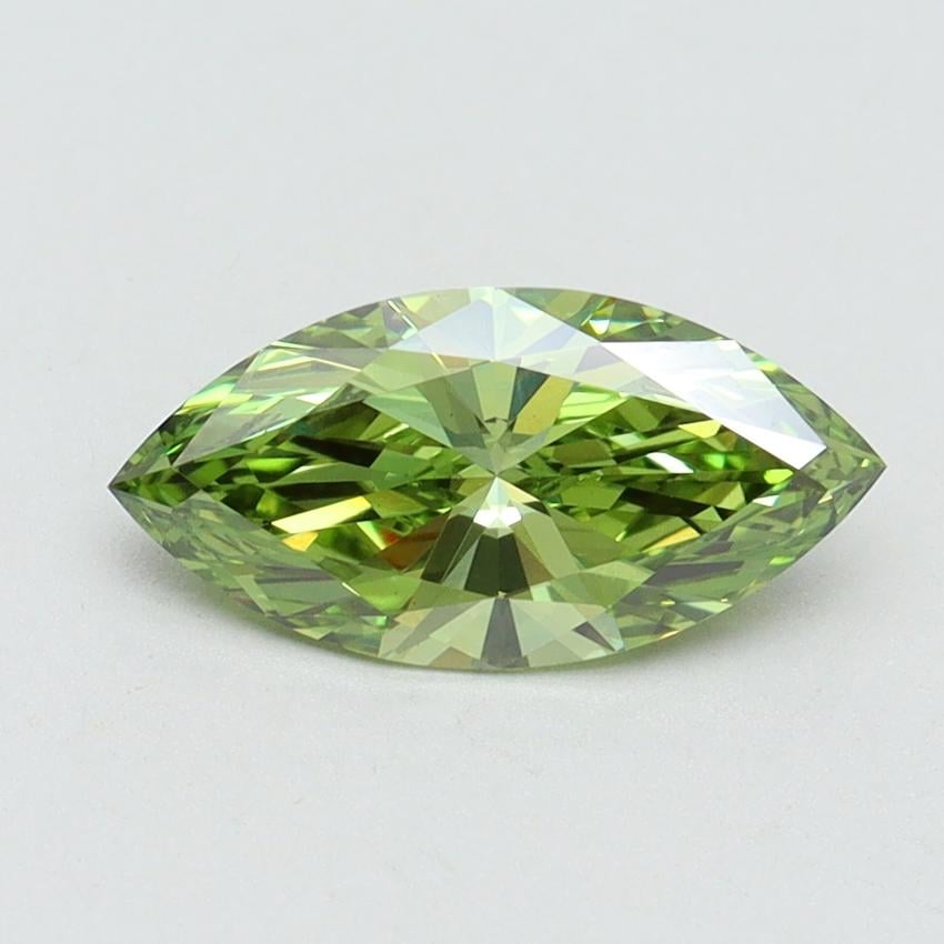 1.04 Ct. Fancy Vivid Green Marquise Lab Grown Diamond