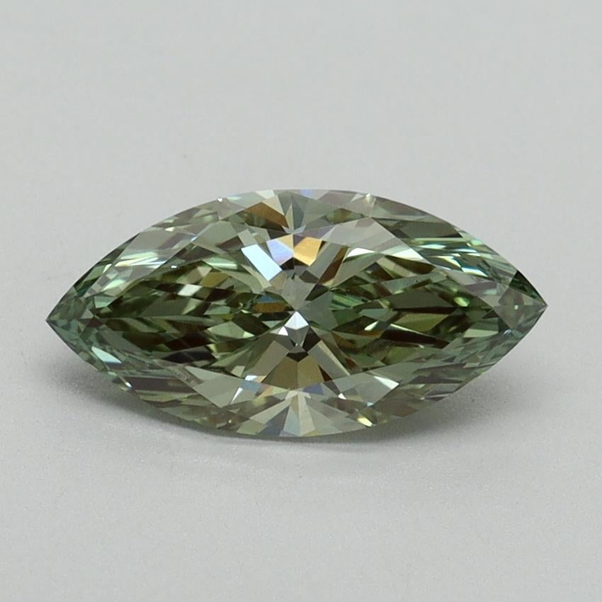 1.08 Ct. Fancy Vivid Green Marquise Lab Grown Diamond