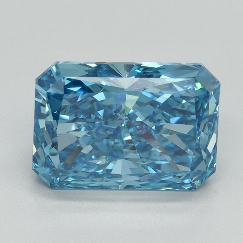 3.27 Ct. Fancy Vivid Blue Radiant Lab Grown Diamond
