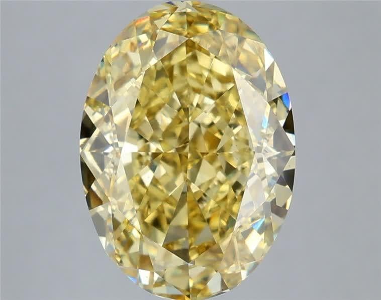 5.08 Ct. Fancy Intense Yellow Oval Lab Grown Diamond
