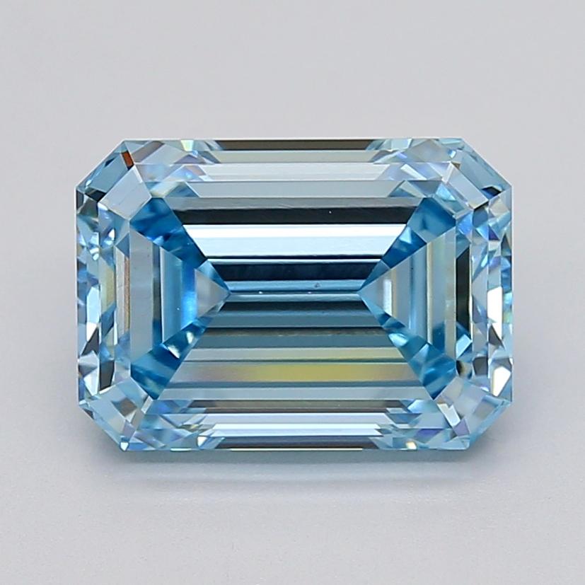 5.10 Ct. Fancy Vivid  Blue Emerald Lab Grown Diamond