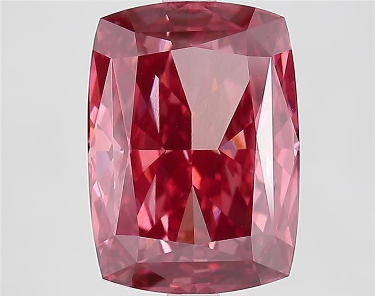 5.02 Ct. Fancy Vivid Pink Cushion Lab Grown Diamond
