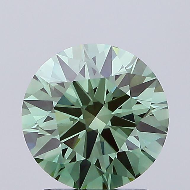 1.99 Ct. Fancy Vivid Green Round Lab Grown Diamond