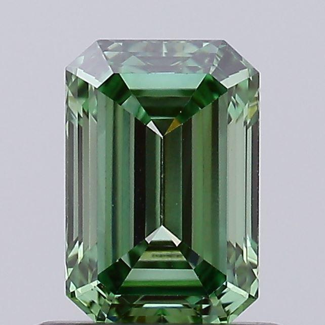 0.66 Ct. Fancy Vivid Green Emerald Lab Grown Diamond