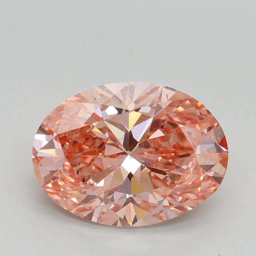 2.50 Ct. Fancy Vivid Pink Oval Lab Grown Diamond