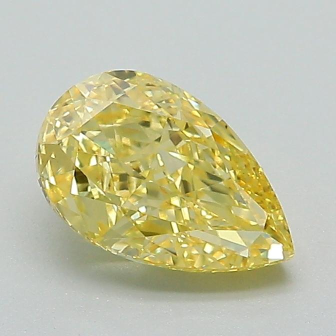 1.08 Ct. Fancy Vivid Yellow Pear Lab Grown Diamond