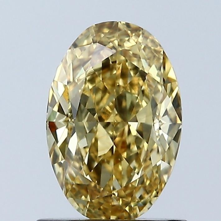 1.05 Ct. Fancy Vivid Yellow Oval Lab Grown Diamond