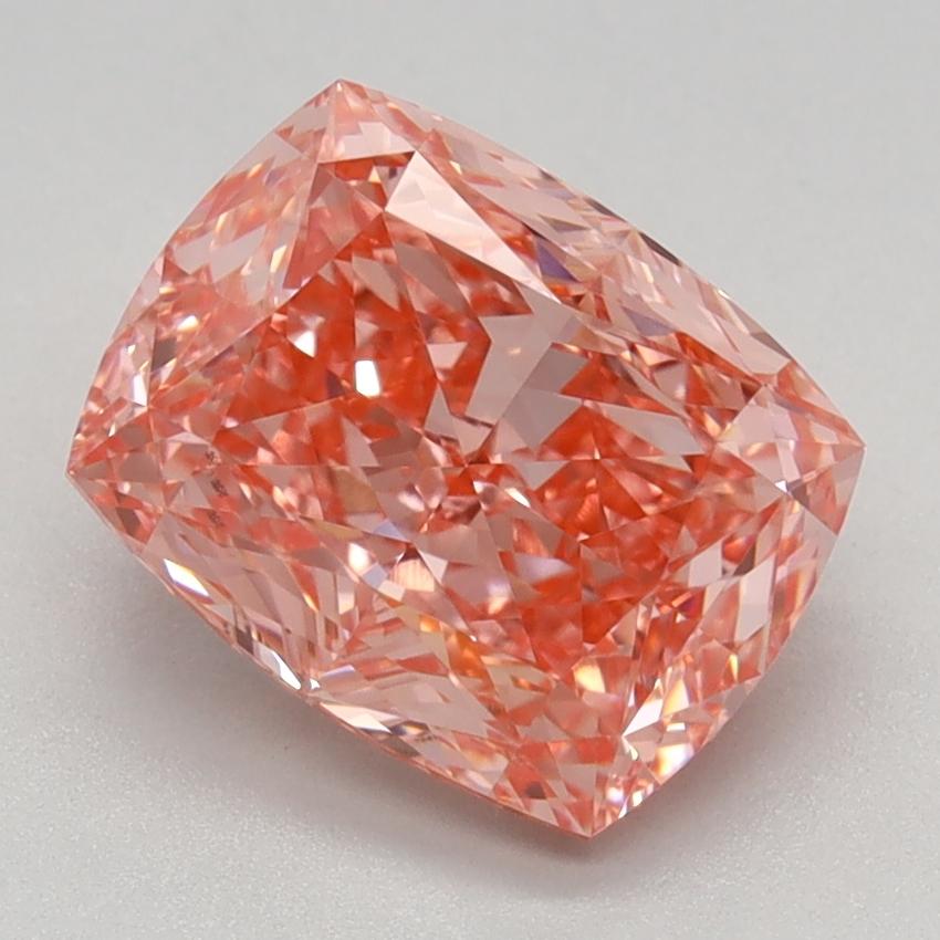 2.12 Ct. Fancy Vivid Pink Cushion Lab Grown Diamond