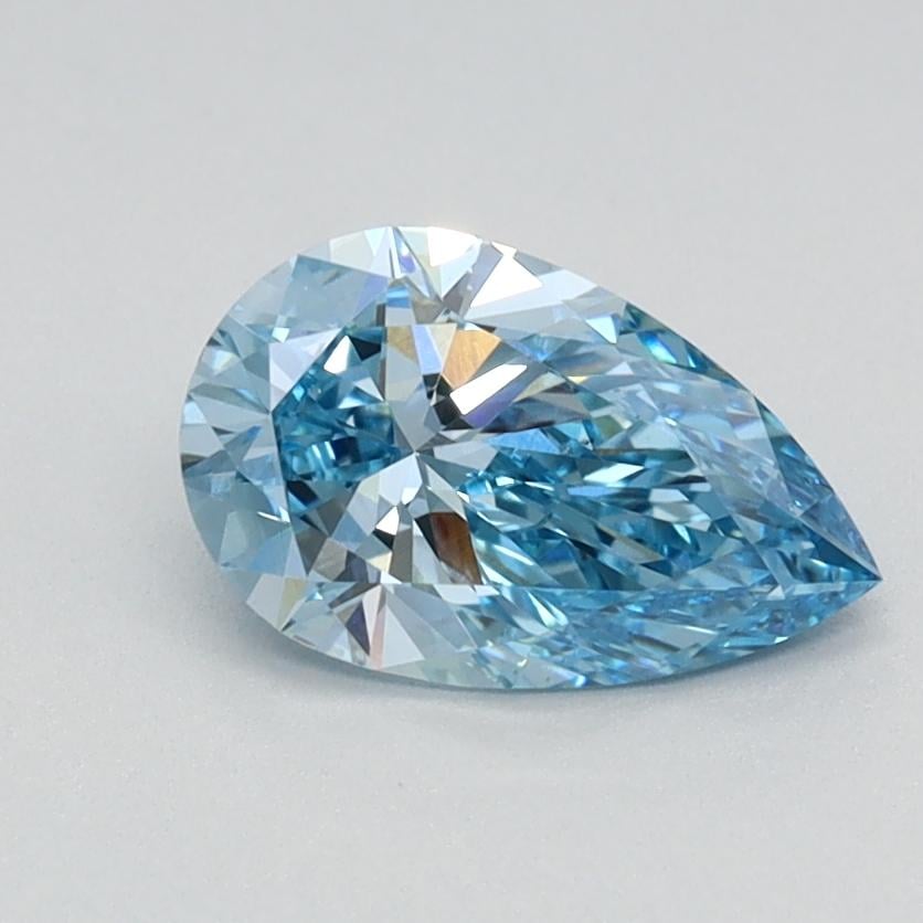 0.77 Ct. Fancy Vivid Blue Pear Lab Grown Diamond