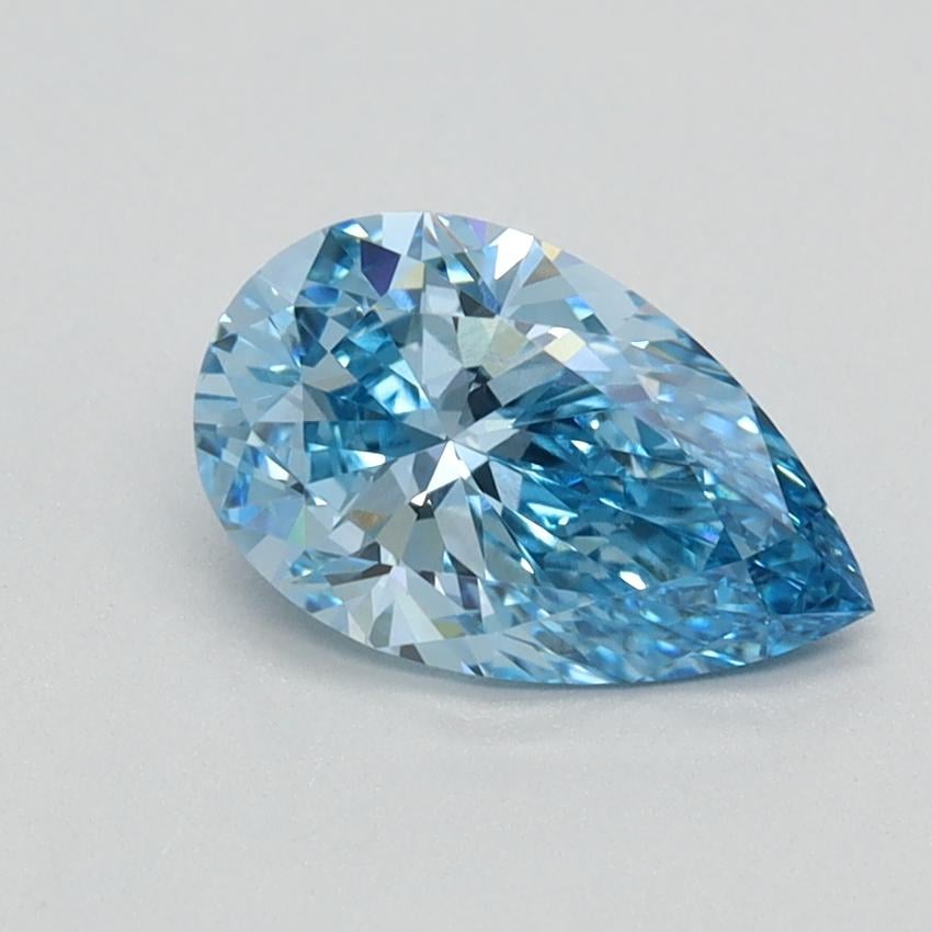 0.93 Ct. Fancy Vivid Blue Pear Lab Grown Diamond