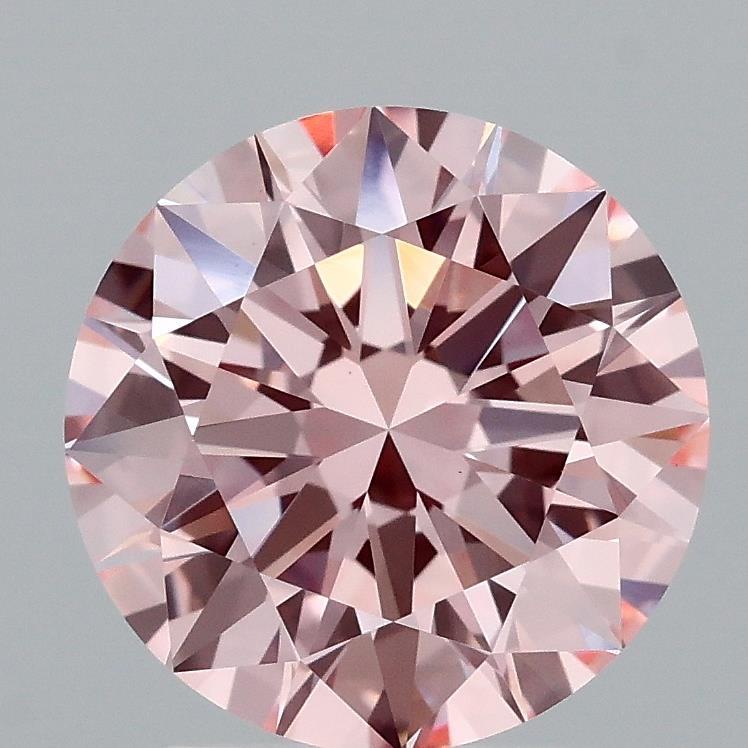 2.55 Ct. Fancy Intense Pink Round Lab Grown Diamond