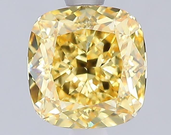 2.05 Ct. Fancy Vivid Yellow Yellow Cushion Lab Grown Diamond