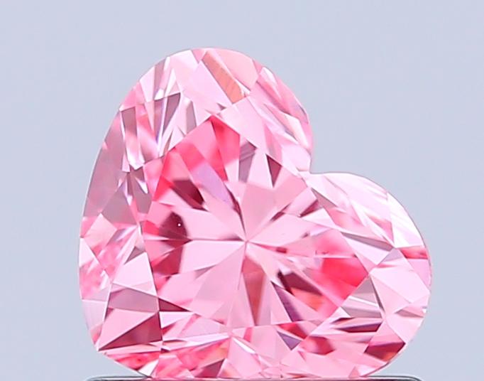 0.85 Ct. Fancy Vivid Pink Heart Lab Grown Diamond
