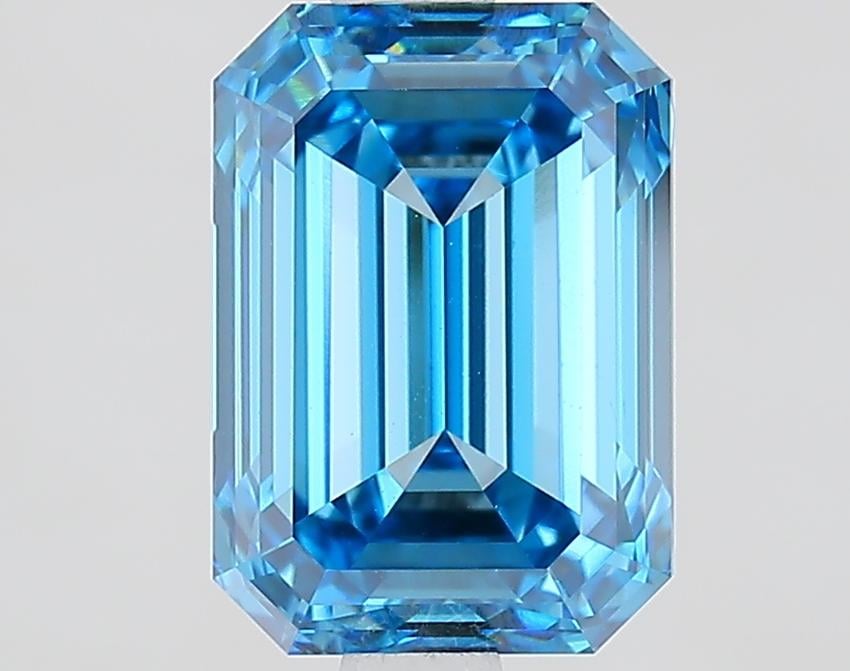 2.28 Ct. Fancy Vivid Blue Emerald Lab Grown Diamond