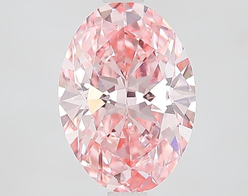 2.10 Ct. Fancy Vivid Pink Oval Lab Grown Diamond