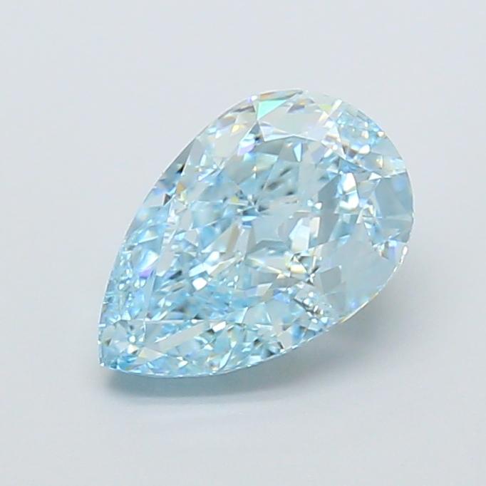 1.91 Ct. Fancy Vivid Blue Pear Lab Grown Diamond