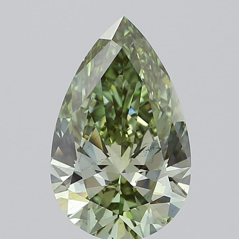 4.01 Ct. Fancy Vivid Green Pear Lab Grown Diamond