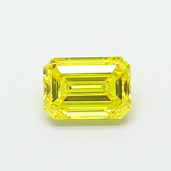 0.50 Ct. Fancy Vivid Yellow Emerald Lab Grown Diamond