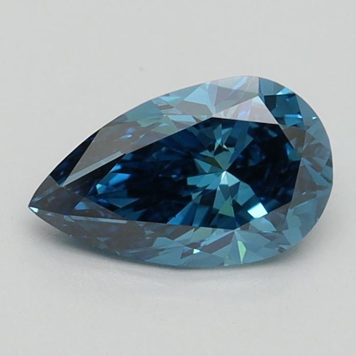 0.76 Ct. Fancy Vivid Blue Pear Lab Grown Diamond