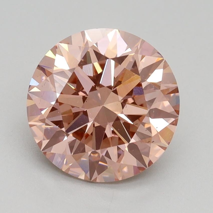 2.50 Ct. Fancy Intense Pink Round Lab Grown Diamond