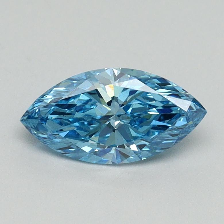 0.66 Ct. Fancy Vivid Blue Marquise Lab Grown Diamond