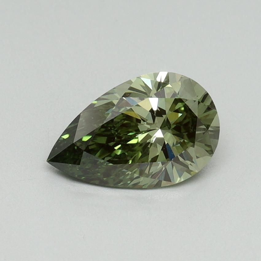 1.04 Ct. Fancy Vivid Green Pear Lab Grown Diamond